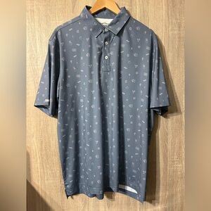 Straight Down Performance Gray Polo Shirt Size XL